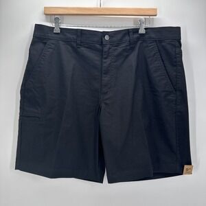 Brahma Mens Relaxed Fit Canvas Shorts 40 Black Utility Workwear Gorpcore